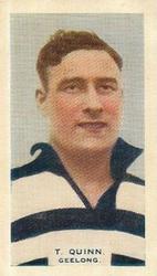 1933 Godfrey Phillips B.D.V. Victorian Footballers (A Series of 50) #34 Tom Quinn Front